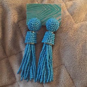 Boutique turquoise tassel earrings
